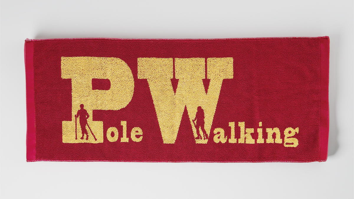 日本ポールウォーキング協会 オリジナルタオルデザイン